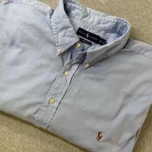 Ralph Lauren Men's Chambray‎ Oxford Shirt SS Light Blue Pony Logo 3XB Big